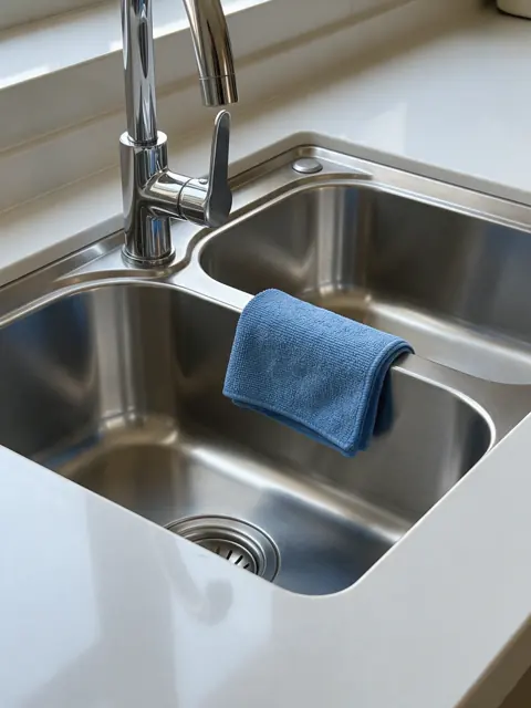 Double sink after a Bubble's Sparkle clean