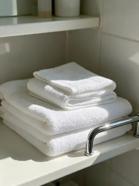 Linen shelf after a Bubble's Sparkle clean