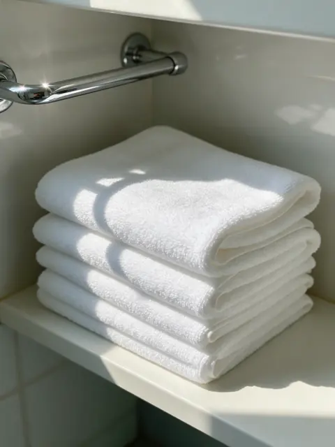 Fresh towels after a Bubble's Sparkle clean