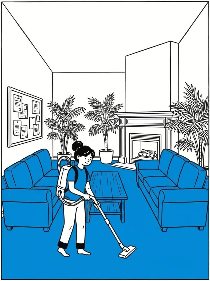 Clubhouse after a Bubble's Sparkle community & property clean